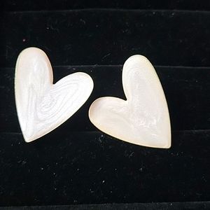 Heartshaped pierced earrings